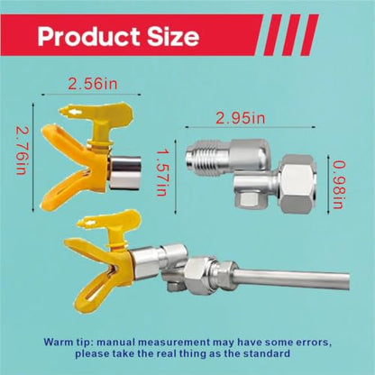 Airless Paint Sprayer Nozzle Kit (Color: Swivel Joint Set), Compatible with Graco and Titan airless sprayers, Suitable for high-Pressure airless Spray Gun Extensions and Anti-Spray Valve adapters.