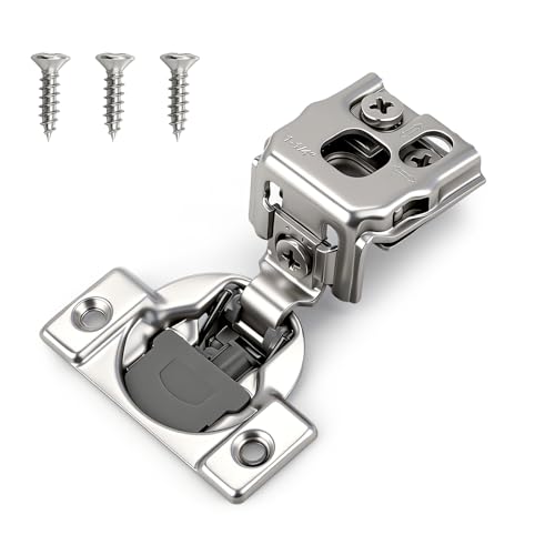 KNOBWELL 1-1/4" Overlay Soft Close Hinges Face Frame Cabinet Hinges 25 Pair - size: 1-1/4 inch Overlay