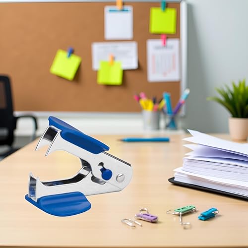 1Pack Blue Staple Remover Staple Puller Removal Tool for School Office Home, Removes Staples Easily Without Ripping Paper Staplers and Punches