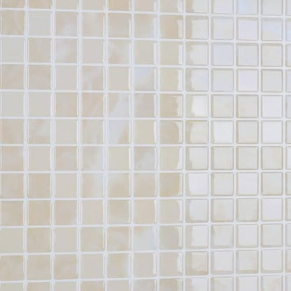 CRE8TIVE 4 Sheets Beige Peel and Stick Backsplash Small Square Mosaic Stick on Tiles for Kitchen Backsplash Tile Stickers 12"x12" Adhesive 3D Marble Wall Tiles for Bathroom Shower Tile Waterproof - size: 12"x12" (4-Sheets)