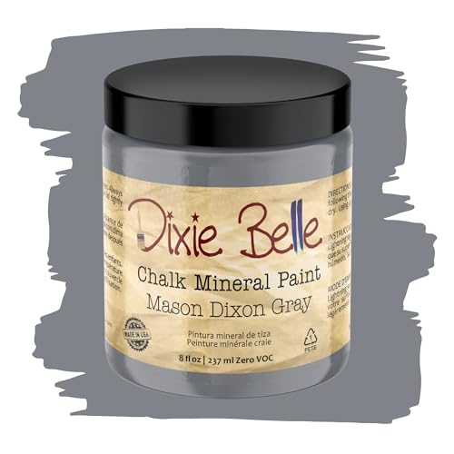 Dixie Belle Paint Company Chalk Mineral Paint - Mason Dixon Gray (8oz) - color: Mason Dixie Gray, size: 8 Fl Oz (Pack of 1)