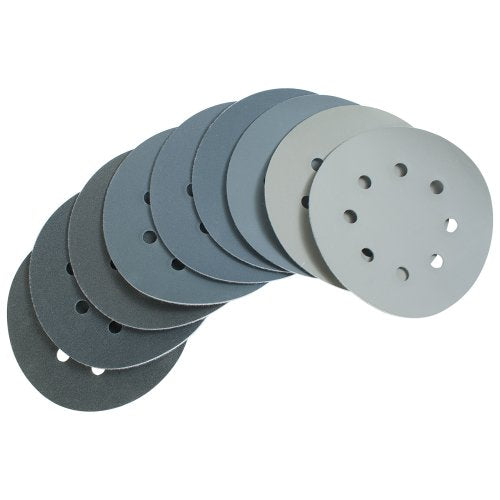 Peachtree Woodworking Micro Mesh, 5-8 Hole Sanding Disc Assortment Pack - 9 Pieces