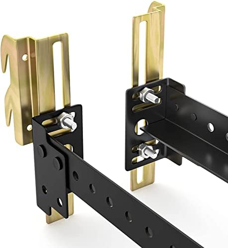 2Pcs 711 Bolt to Hook on Bed Frame Conversion Brackets with Hardware Hook