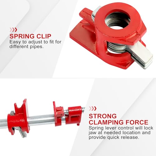 FLK Tech 4 Pack Wood Gluing Pipe Clamp Fixture for 1/2 Inch Pipe - size: 1/2"
