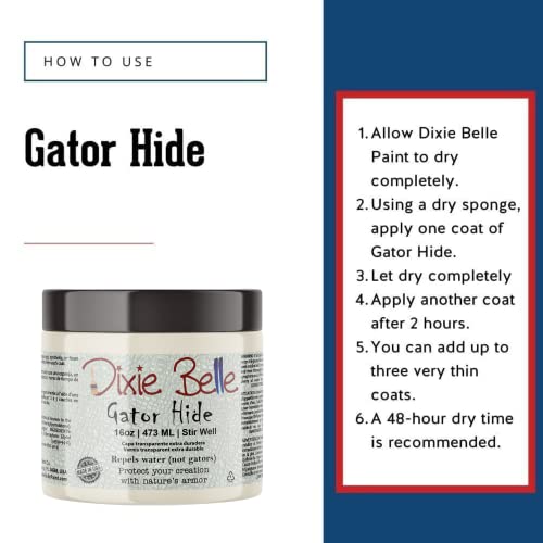 Dixie Belle Paint Company Gator Hide Polyacrylic Topcoat (16oz) - size: 16 Fl Oz (Pack of 1)