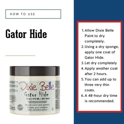 Dixie Belle Paint Company Gator Hide Polyacrylic Topcoat (16oz) - size: 16 Fl Oz (Pack of 1)