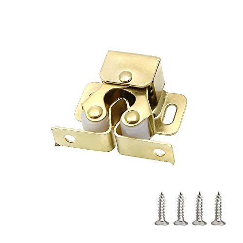Luomorgo Double Roller Catch Cabinet Latches, Gold, 24 Pack - color: Gold, size: 24 Pieces