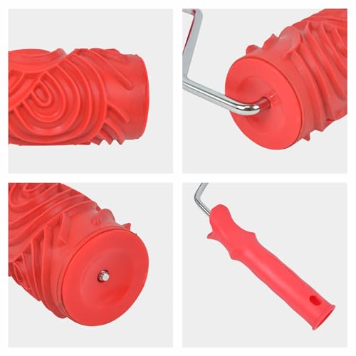 Hanroy 8'' Patterned Paint Roller Decorative Drywall Embossed Paint Roller - color: 2014T