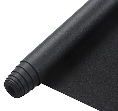 Picheng Smooth Faux Leather Sheets: 13.8"X53" Solid Soft Faux Leather Roll - color: Black