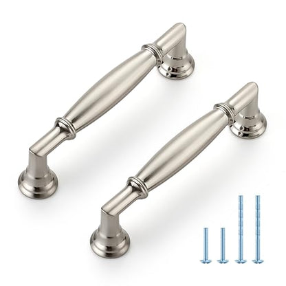 HOME EDIT Brushed Nickel Cabinet Handles 3 Inch Pulls 5 Pack - color: Brushed Nickel, size: 3 inches Hole Center