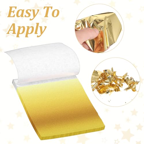 120 PCS Foil Leaf Sheets 12 Colors Foil Sheets for Crafts 3.15×3.35 Inches