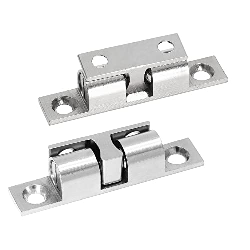 Uenhoy 10 Pcs Solid Brass Dual Ball Tension Latch 2" Silver Tone - color: Silver, size: 50mm, 10pcs