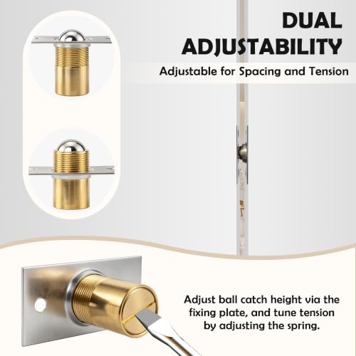 BlingKingdom Adjustable Closet Door Ball Catches Replacement Door Latch