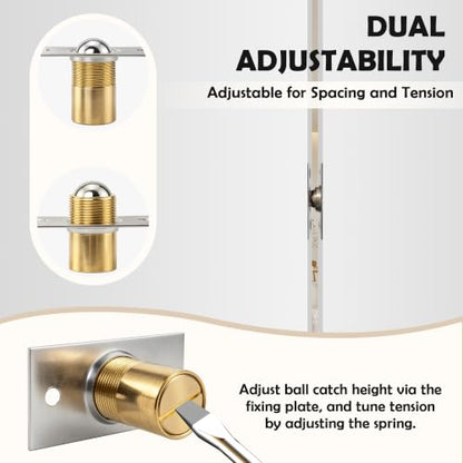 BlingKingdom Adjustable Closet Door Ball Catches Replacement Door Latch