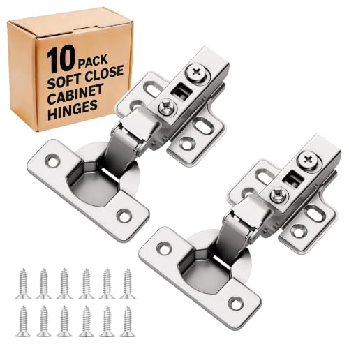 10Pcs Frameless Soft Close Inset Cabinet Hinges 50% Faster Install - color: Inset, size: 5 Pairs