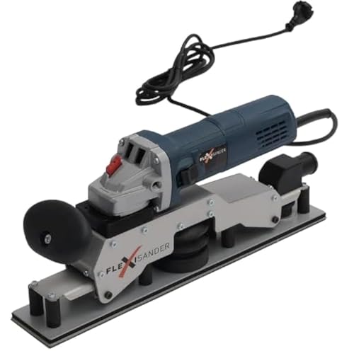 Electric Flexible Orbital Sander Flexisander FS40070E 110 V, 15 3/4 x 2 3/4 in, Variable Speed, Sands Flat and Curved Surfaces, Very Effective for Vehicle Body Repairers, Shipbuilders, Composite, Wood