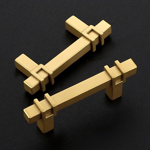 HOME EDIT 25 Pack 2-1/2 inch Cabinet Handles, Kitchen Cabinet Handles Gold Drawer Pulls Zinc Alloy Square Bar Kitchen Pulls - color: Gold, size: 2-1/2 Inch Hole Center