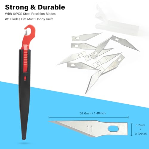 Gomake Vinyl Wrap Guard Cutter Knife Window Tinting Cutter Precision Automotive Safety Cutting Tool for Car Wrapping, Window Tinting,Decals,Signs, Wrap Film and Other Car Vinyl Cutting (W204)