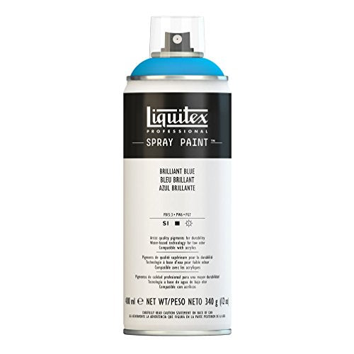 Liquitex Professional Spray Paint, 12-oz (400ml), Brilliant Blue - color: Brilliant Blue, size: 12 Ounce (Pack of 1)
