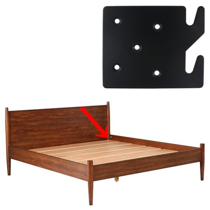 Heavy Duty Wood Bed Rail Hook Plates, Headboards and Foot-Boards with Screws, Bed Rail Fitting Bracket for Beds Frames, 4.2"x3.4"(LxW) - size: 4.2"x3.4"/107x86mm(LxW)
