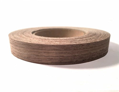 Walnut Preglued 1" X 50' Roll of Plywood Edge Banding, Walnut Wood Veneer Edgebanding, Iron on with Hot Melt Adhesive, Sanded to Perfection, Easy Application. Made in USA.