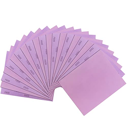 LotFancy 800 Grit Sandpaper, 30PCS 9 x 11” White Fused Alumina Wet Dry Sanding Sheets, for Automotive Metal Sanding Polishing, Wood Finishing, Purple - size: 800 Grit
