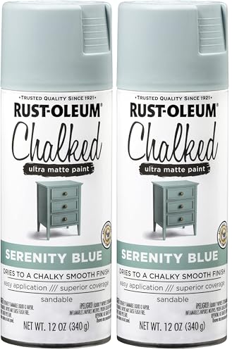 Rust-Oleum 302595 Series Chalked Ultra Matte Spray Paint, 12 Ounce (Pack of 2), Serenity Blue