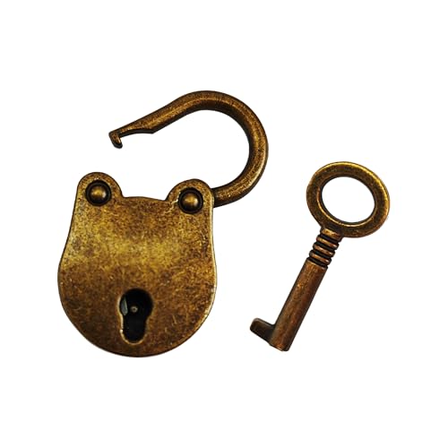 2PCS Antique Embossing Decorative Hasp Latch, Retro Brass Clasp Lock with Screws for Jewelry Wooden Box Case Drawer Cabinet Furniture Decoration, Bronze