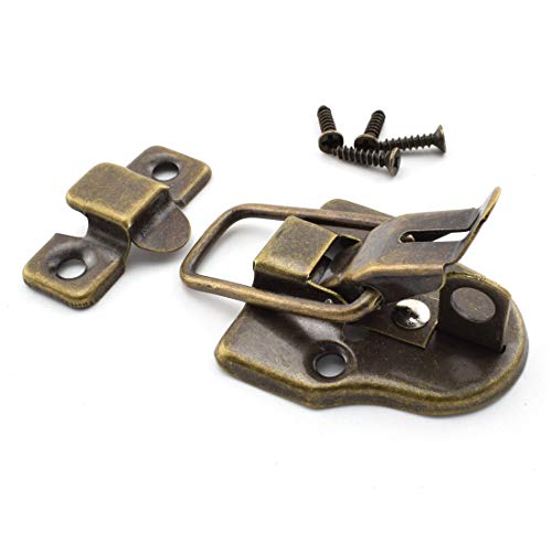 Retro Style Cabinet Duckbilled Toggle Hasp Latch and Antique Padlock Kit