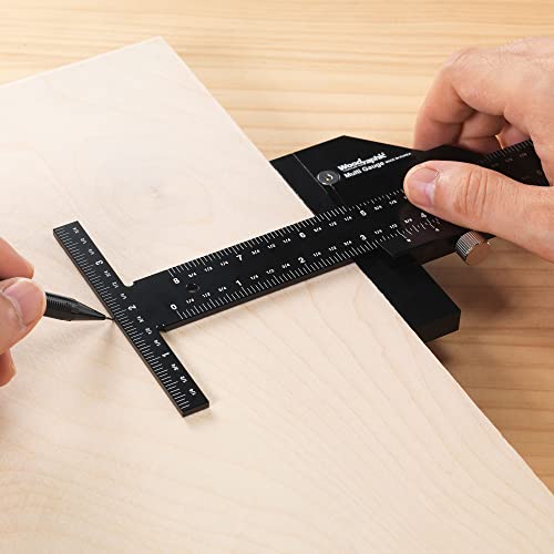 Scriber Gauge 8 Inch – Precision Marking & Measuring Tool for Woodworking, Layout, Joinery, Thickness, DIY – CNC Aluminum Layout Ruler (New Version) - size: 8 Inch