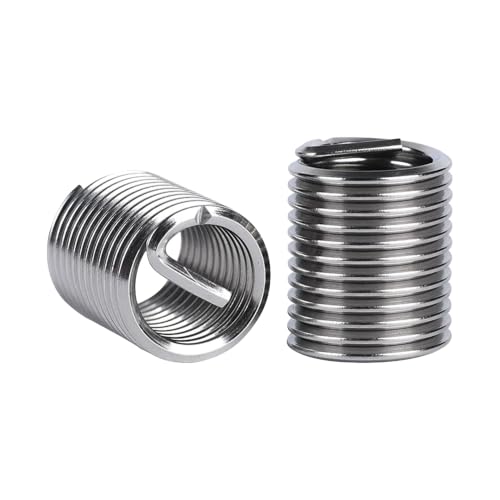 XunLiu 50pcs M2-0.4X2.5D Wire Thread Insert 304 Stainless Steel - size: M2-0.4X2.5D