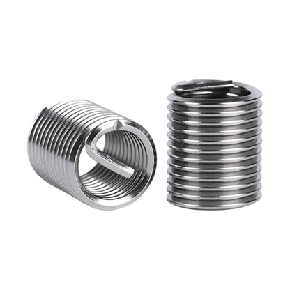XunLiu 50pcs M2-0.4X1.5D Wire Thread Insert 304 Stainless Steel - size: M2-0.4X1.5D