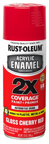 Rust-Oleum Acrylic Enamel 2X Spray Paint, Gloss Cherry Red - color: Gloss Cherry Red, size: 12 Ounce (Pack of 1)