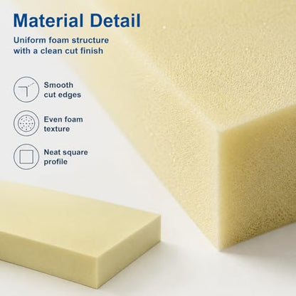 Nigoone 5"X 24"X 24" Upholstery Cushion Square Foam Replacement for Couch Chair Seat Padding, High Density Thick-Custom Pillow and Craft Foam Upholstery Supplies, 5 Inch Thick - size: 5×24×24
