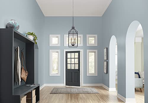 KILZ TRIBUTE Paint & Primer, Interior, Satin, Chambray Blue, 1 Gallon - color: CHAMBRAY BLUE, size: 128 Fl Oz (Pack of 1)