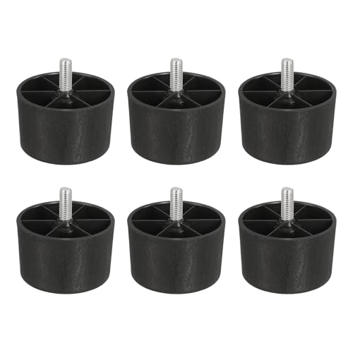 uxcell 6 Pcs M10 x 1.5 x 2.4 Inch Furniture Legs, Plastic Sofa Couch Legs Tapered Replacement Legs Tapered Feet for Chair Sofa Dresser Cabinets Bed, Black - size: M10 x 1.5 x 2.4 Inch
