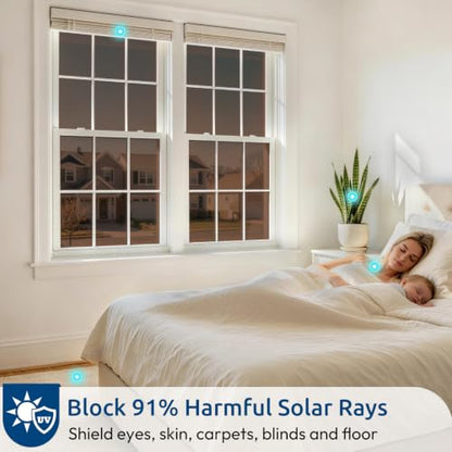 rabbitgoo Window Privacy Film One Way, 17.5" x 78.7", Brown Silver - color: Brown-silver, size: 17.5" x 78.7"