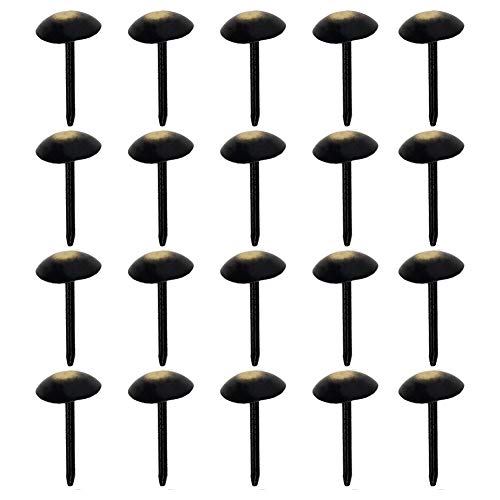 Aicosineg Antique Upholstery Nails Tacks 0.37" Head Dia Iron Round Thumb Push Pins, for Cork Board Furniture Decorative Headboards Sofa Chair Hardware 130pcs - color: 9.5*17mm 130pcs