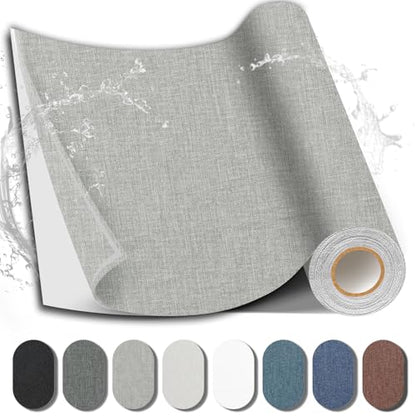 Fabric Repair Tape, Self-Adhesive Couch Patch for Furniture, Cloth - color: Linen Grey, size: 17X158 Inch