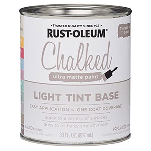 Rust-Oleum 287688 Light Tint Base Chalked Ultra Matte Paint, 1 Qt