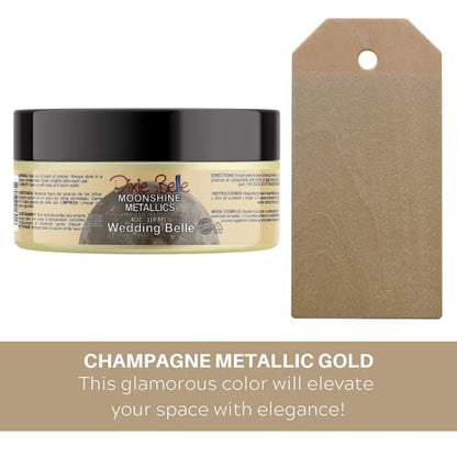 Dixie Belle Paint Company Moonshine Metallics - Wedding Belle (4oz) - color: Wedding Belle, style: 4 Fl Oz (Pack of 1)