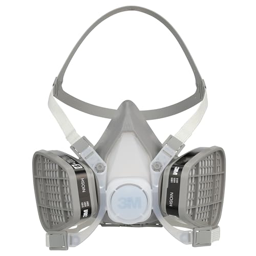 3M Half Facepiece Disposable Respirator, Organic Vapor, NIOSH Approved, Lightweight, Pre-assembled, No Maintenance - style: Large