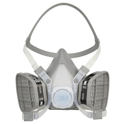 3M Half Facepiece Disposable Respirator, Organic Vapor, NIOSH Approved, Lightweight, Pre-assembled, No Maintenance - style: Large