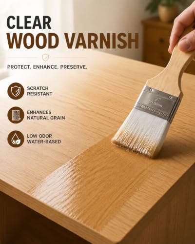 Water Based Polyurethane Acrylic Wood Sealer with Tools - color: Matte