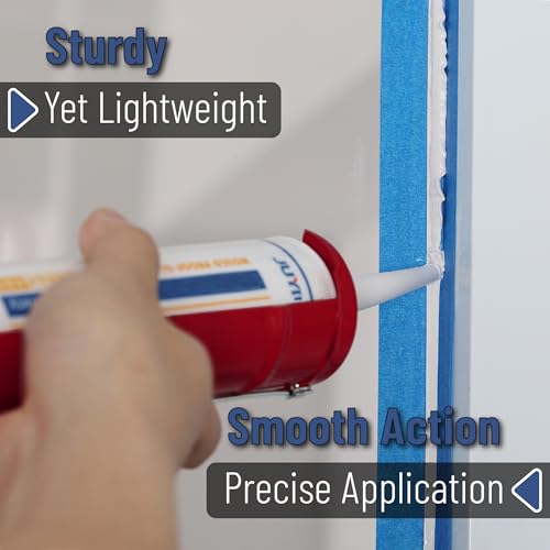 Bates- Caulking Silicone Gun, 10:1 Thrust Ratio, Hand Caulking Guns, No Drip - color: Red & Deep Blue, size: 1 Pack