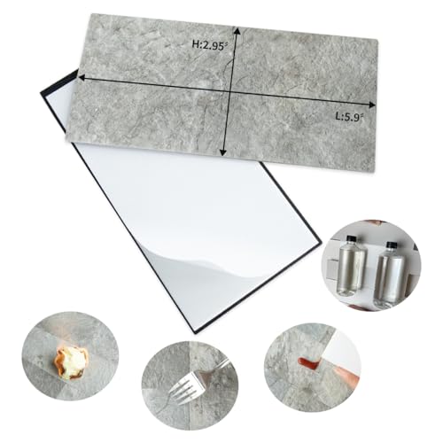 AULIGET 100 Piece Mountain Rock Peel and Stick Backsplash Wall Tiles, 3" x 6" PVC Faux Stone Stick on Tiles for Backsplash Kitchen, Bathroom, Laundry Room, Camper, Fireplace - color: Mountain Rock