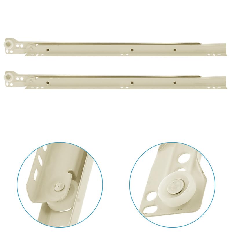 Vaguelly 2pcs 14-inch Drawer Slides Side Mount Sliding Rails Heavy Duty Steel Replacement Rails for Cabinet Drawers and Dresser Hardware
