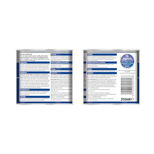 Rustins Quick Dry Varnish Clear Satin 250ml | 8.5 Fl. Oz. - color: Satin Clear, size: 250ml