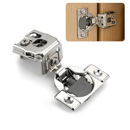 Probrico 4 Pack 2 Pair 1-1/4 inch Overlay Soft Close Cabinet Hinges Hidden Door Hinge for Kitchen Cabinet Hinges Concealed Self Closing Face Frame for Cupboard, Wardrobe, 105 Degree Opening Angel - size: 1-1/4 Inch