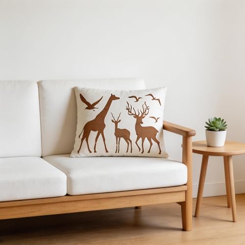 TIAMECH A4 Reusable Giraffe Deer Stencil for Painting - style: Giraffe Deer